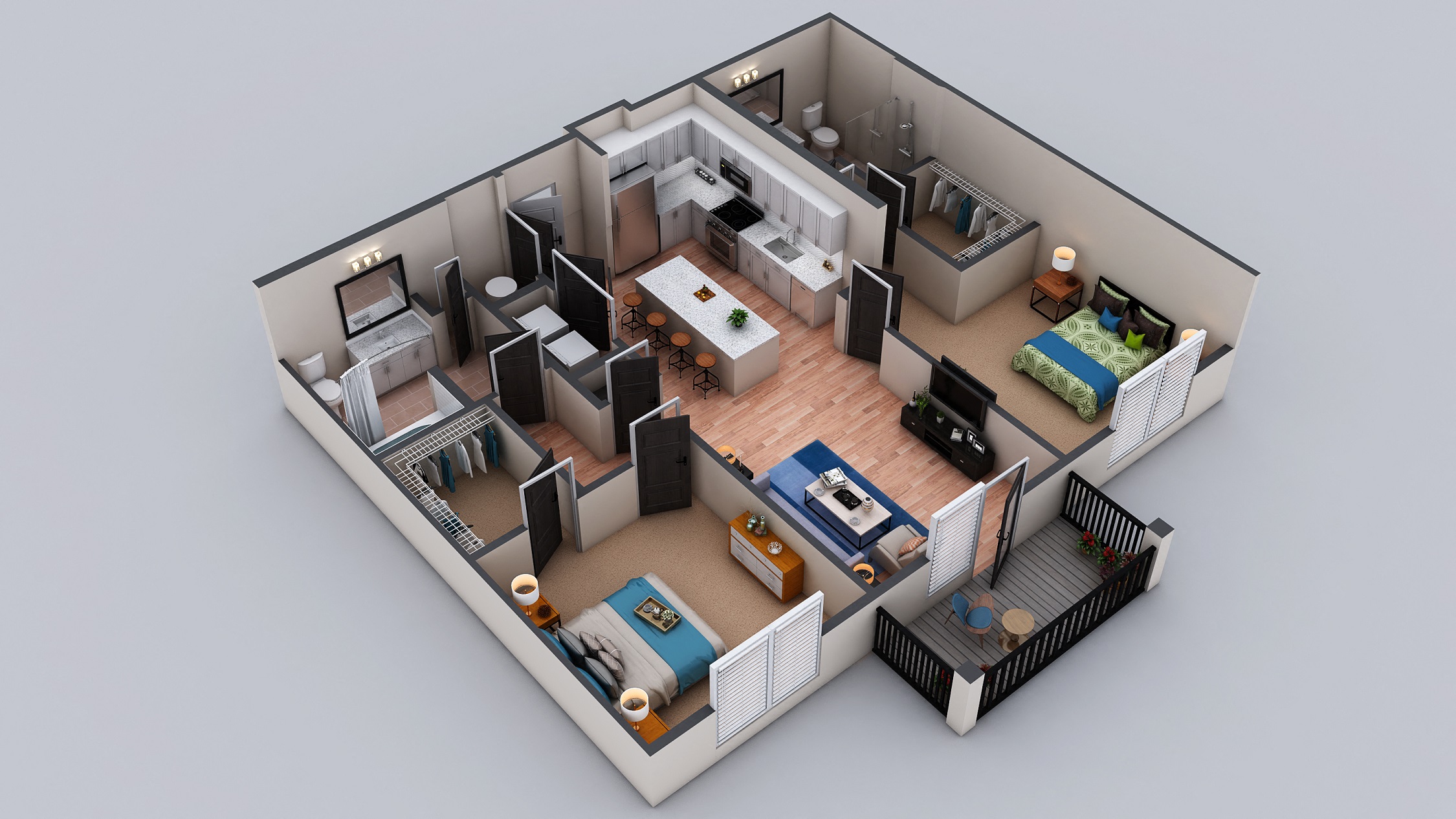 The Clifton Floorplan, at The Kirkwood, Atlanta, Georgia 
